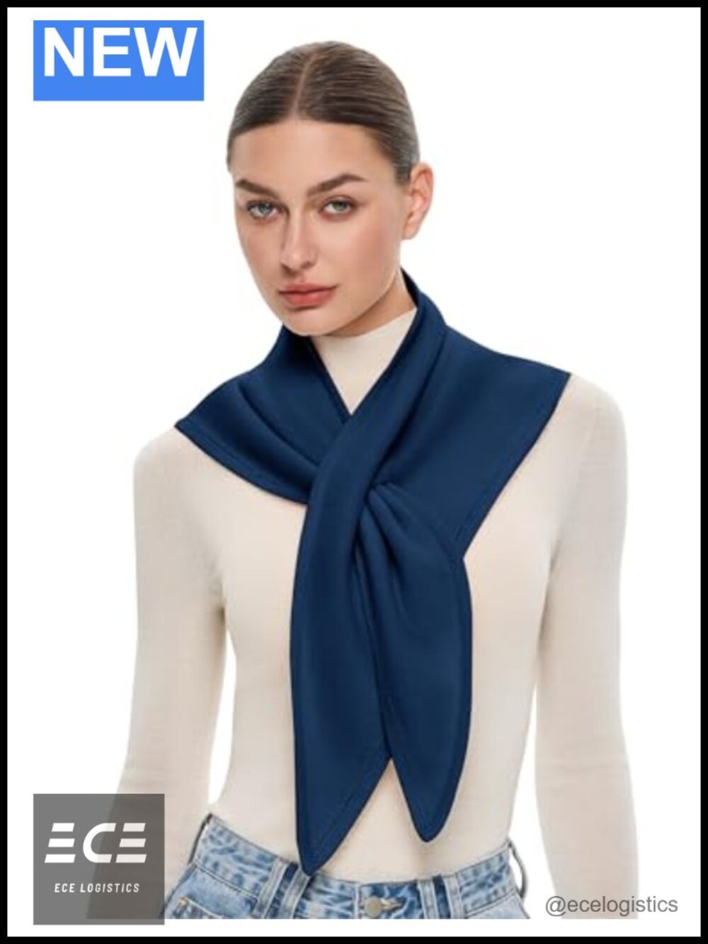 100% Wool Triangle Scarf Winter Neck Warmer Gift Box